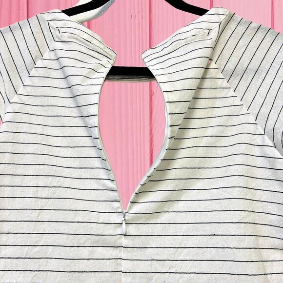 SABO Striped Short Romper Shirt & Short Ripped Hem One Piece Jumpsuit Summer - Picture 8 of 11